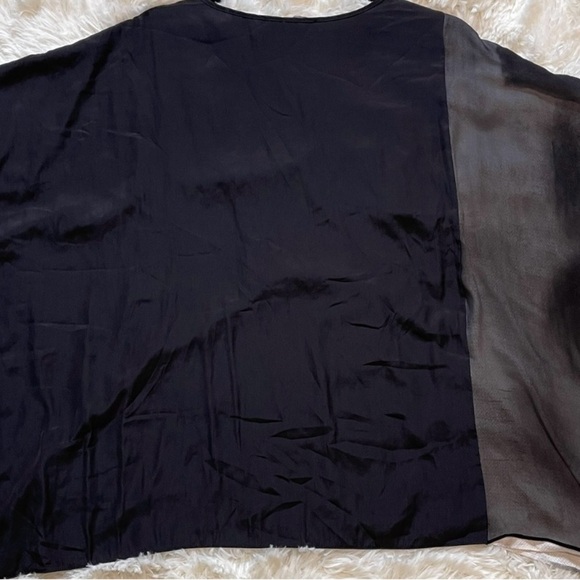 Lola & Sophie Sheer Overlay Black Boxy‎ Top Lagencore Artsy Minimalist NWT Small - Picture 6 of 14